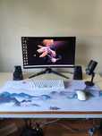 Monitor 24'' 144hz VA, teclado mecânico, rato wireless, colunas, micro