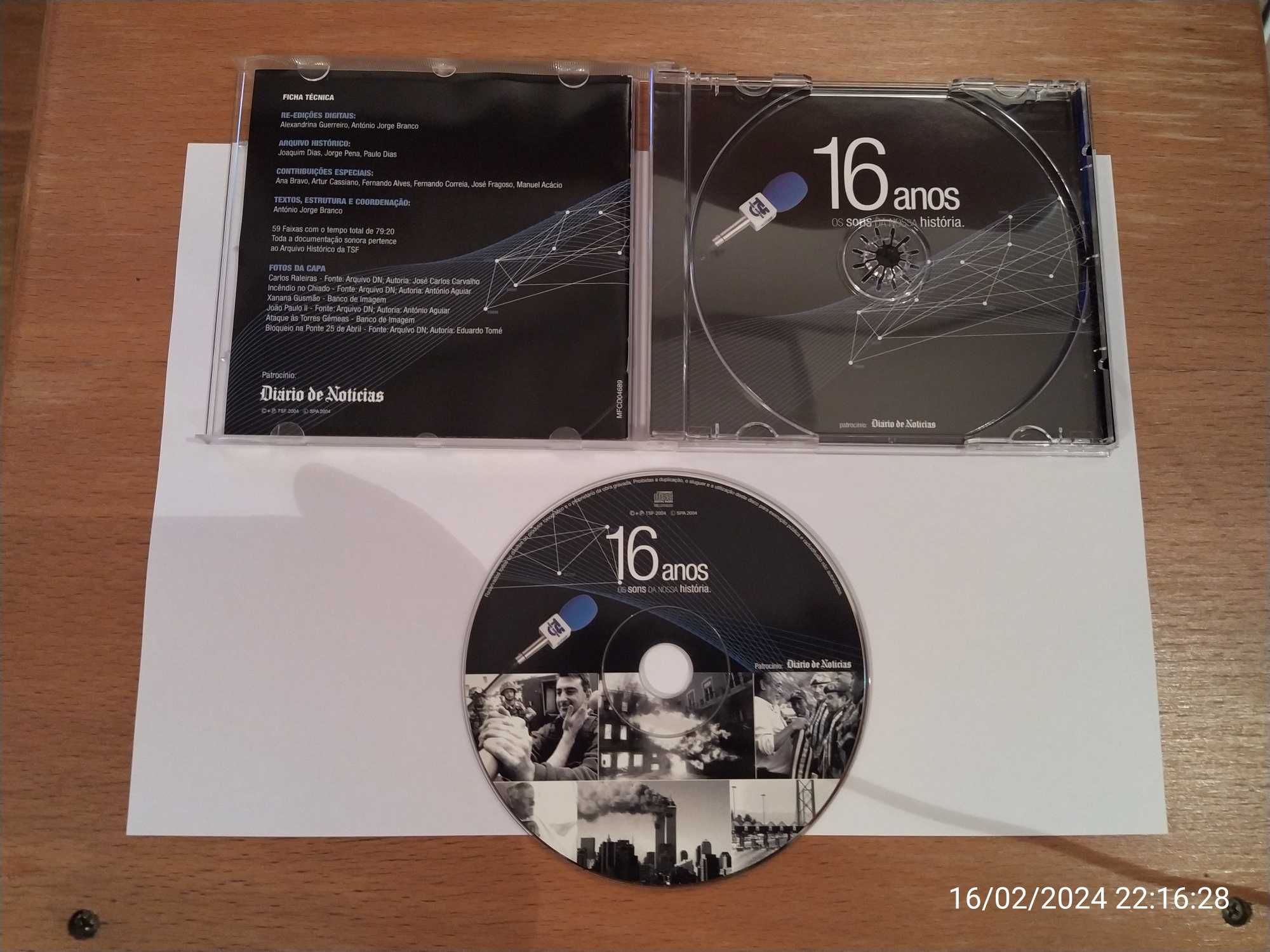 ## cd audio documentário Tsf 16 anos os sons da nossa história ##