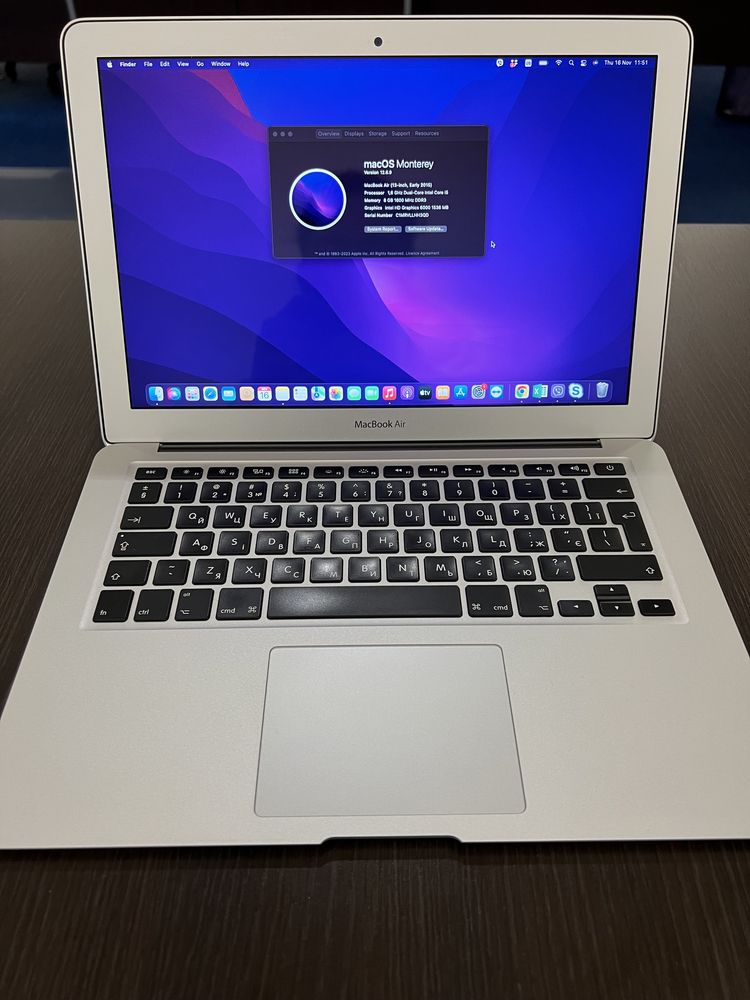 Ноутбук MacBook Air 13, Early 2015, 8/128GB