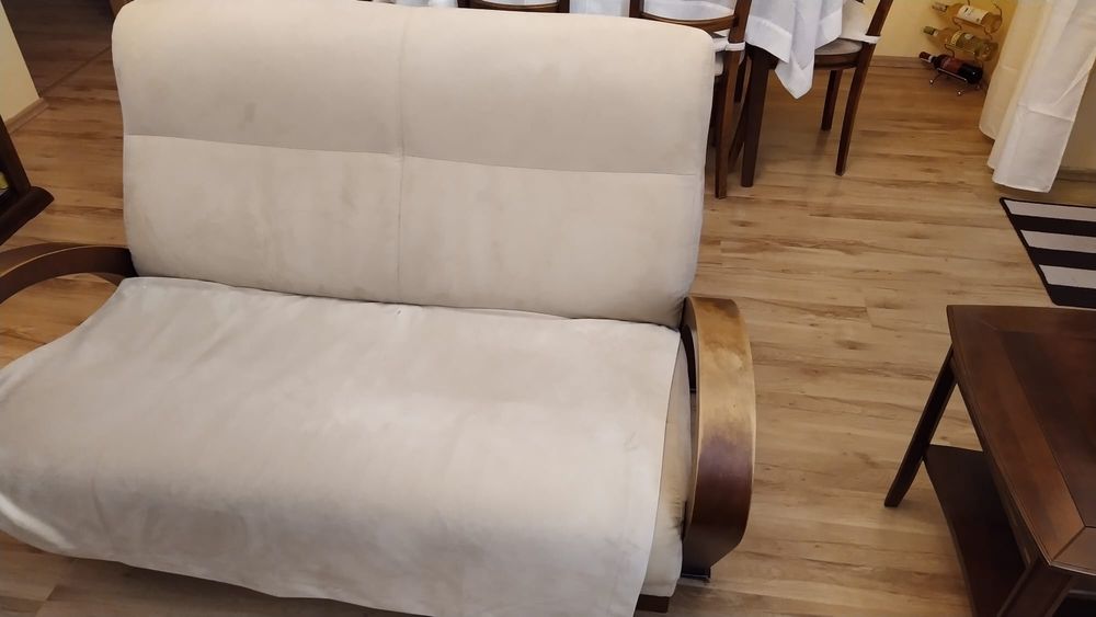 Sofa dwuosobowa bez funkcji spania alkantara
