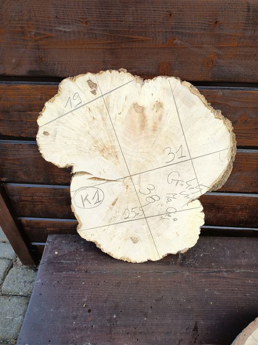Plastry drewna grubość 4-5cm