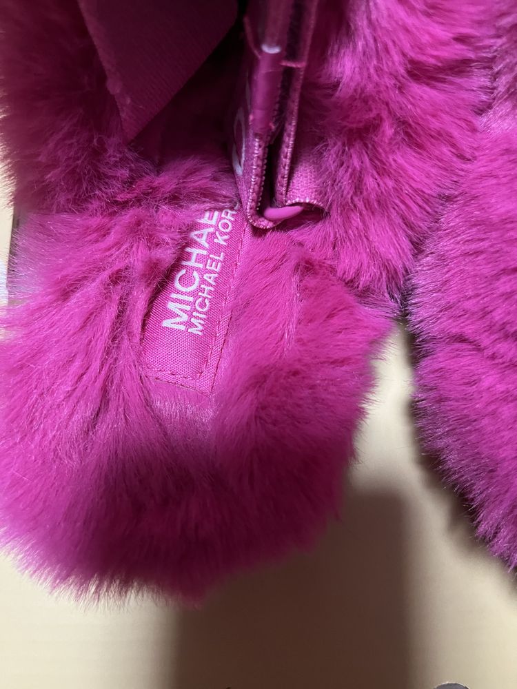 Michael Kors kapci pantofle buty z futerkiem r 36 różowe klapki