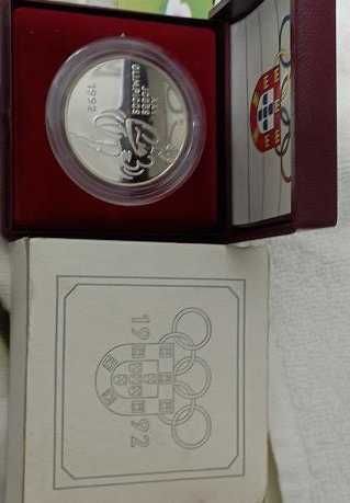 PROOF JOGOS Olimpicos de 1992  Moeda de    200 Escudos Prata Proof