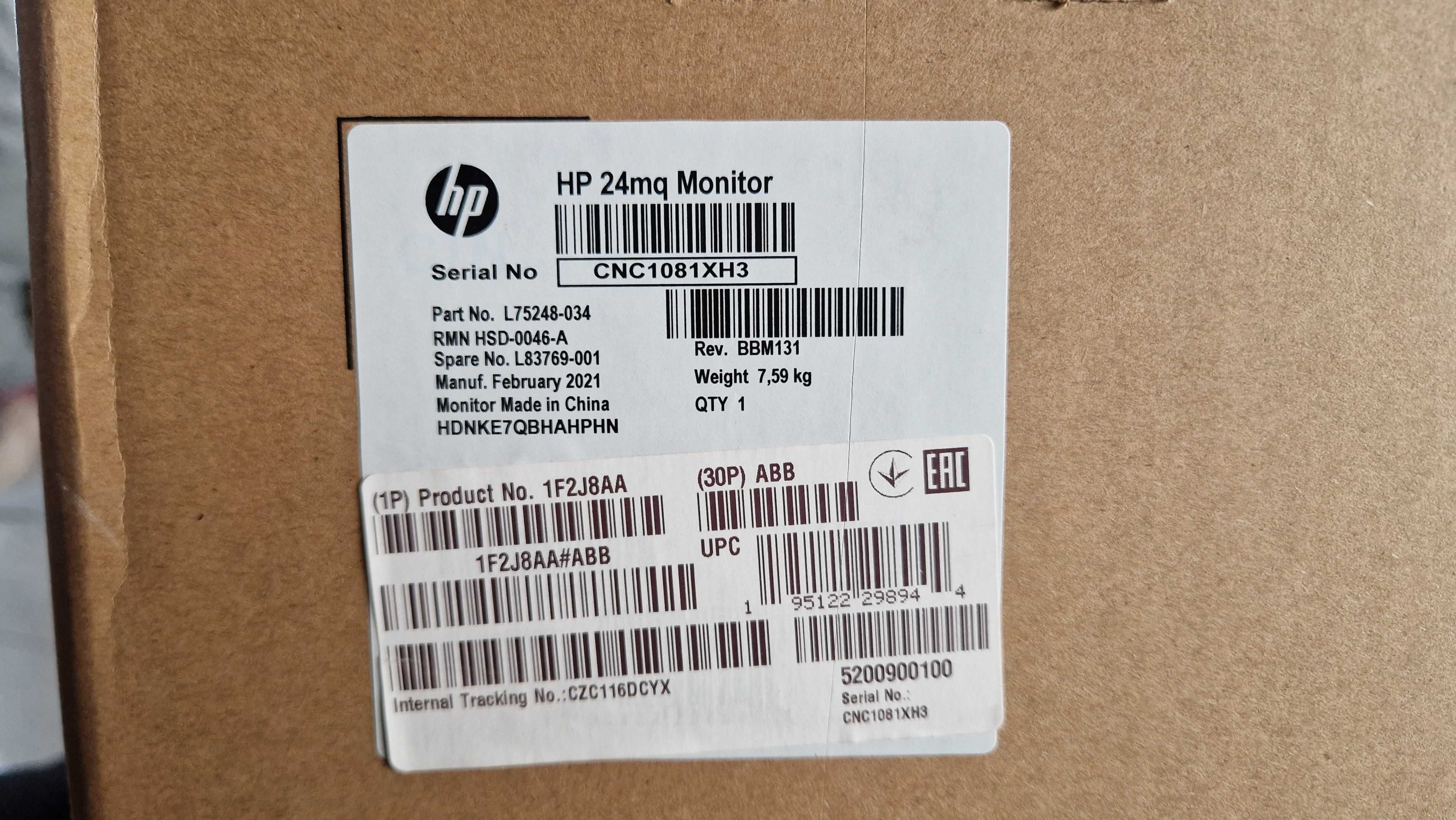 Monitor LED HP 24mq 23,8 " 2560 x 1440 px IPS / PLS