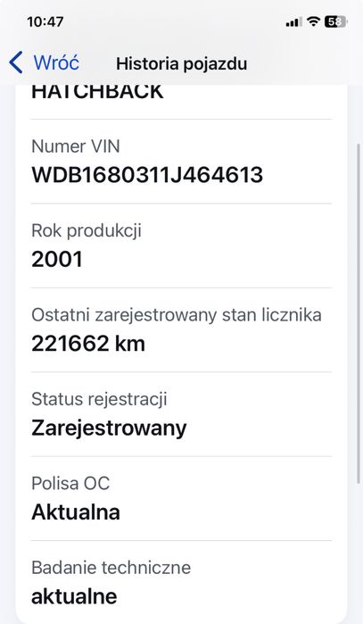 Mercedes klasa A Elegance 2001 r, jeździ, szarpie