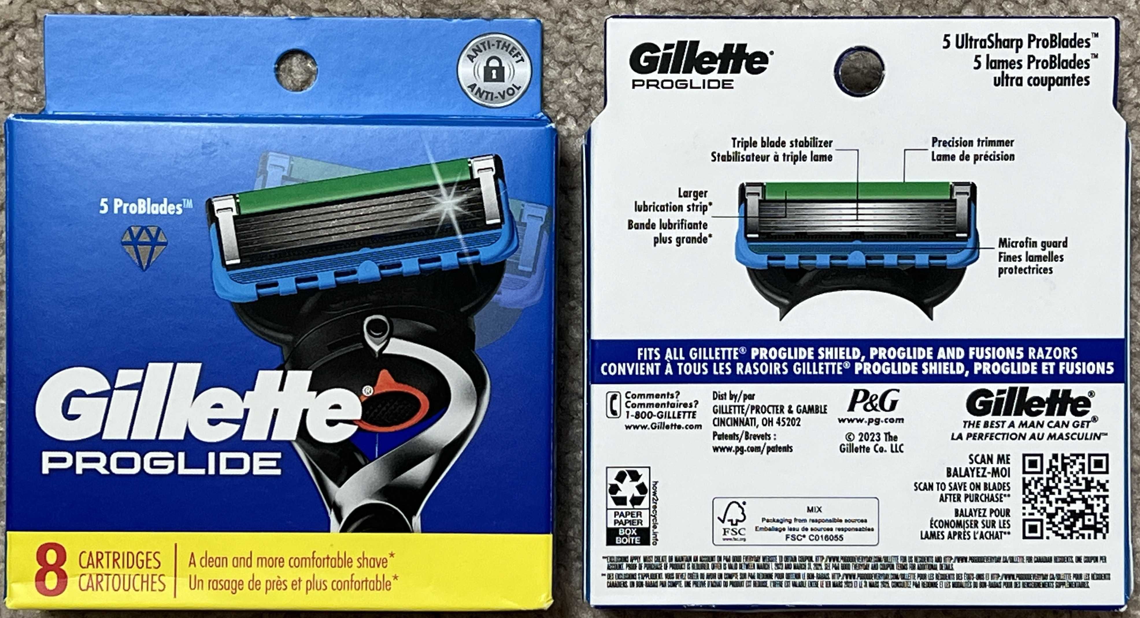 Оригинал 100% из США Gillette Proglide Fusion 8шт