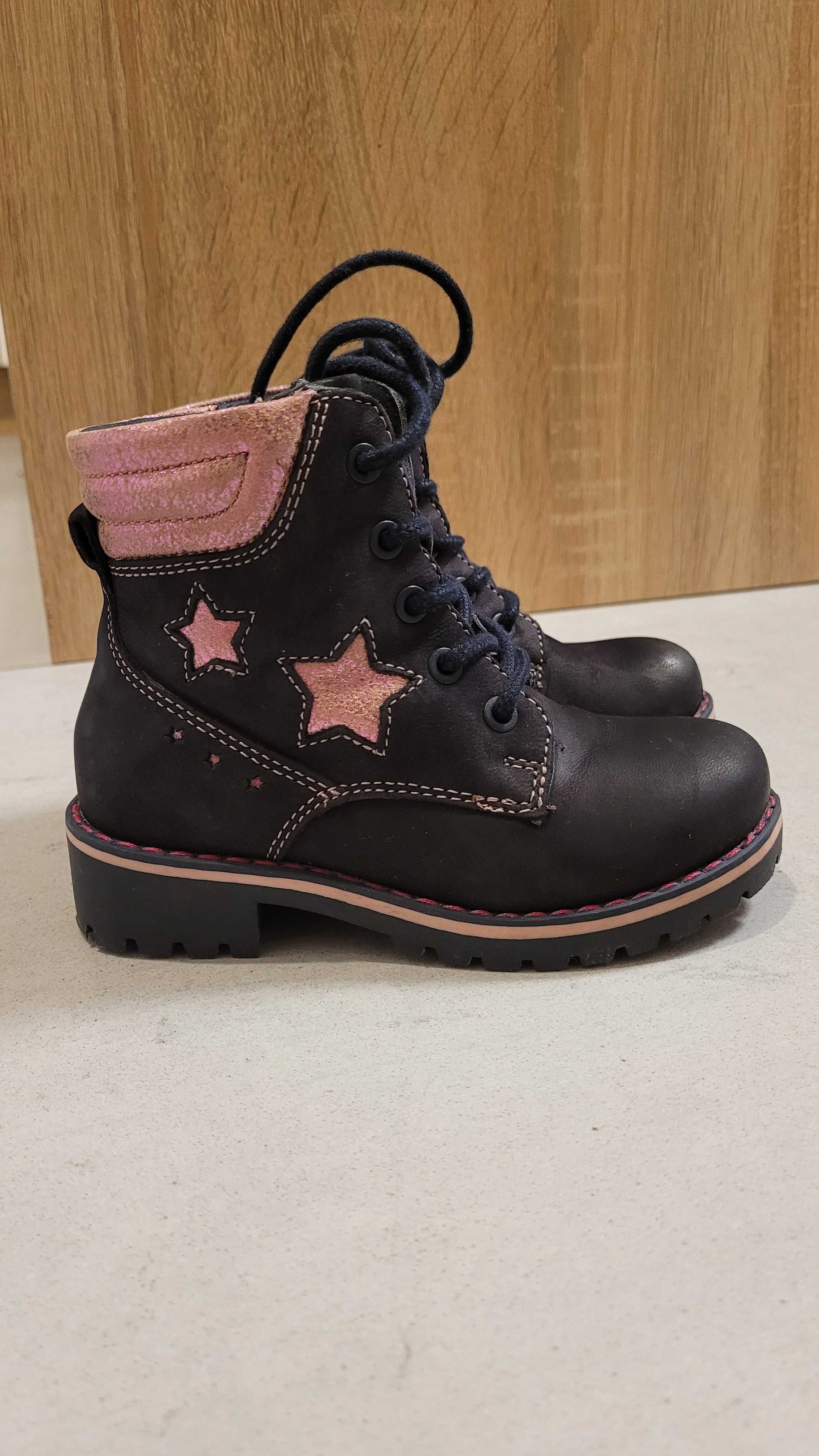 Buty kozaki, kozaczki/trzewiki dla dziewczynki lasocki kids 25,zimowe