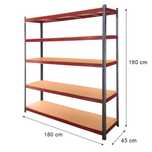 Regał magazynowy Basic Plus 180x18045 cm 5 półek z MDF 6,8 mm (275kg)