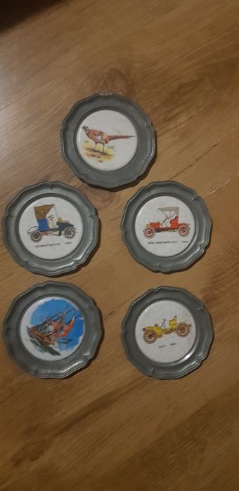 Dekoracyjne  talerze cynowe