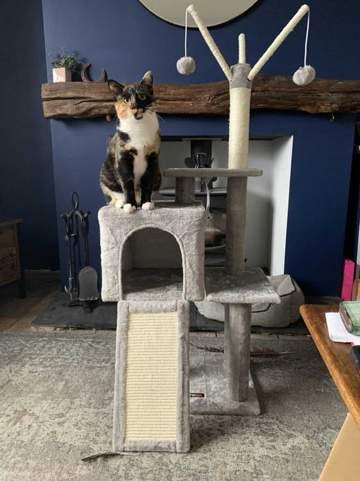 Drapak legowisko domek wysoki dla kota słupek do drapania NOWY 118 cm