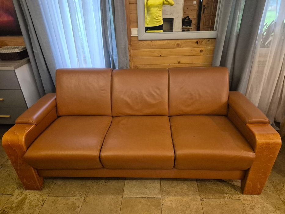 Kanapa skórzana Ekornes,  skóra naruralna