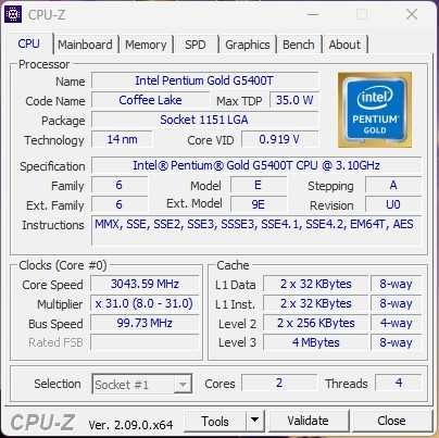 Міні ПК HP Prodesk 400 G4 USFF (G5400T; 32 GB; 64 GB)
