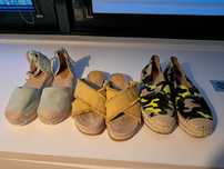 Buty damskie letnie na plecionej podeszwe