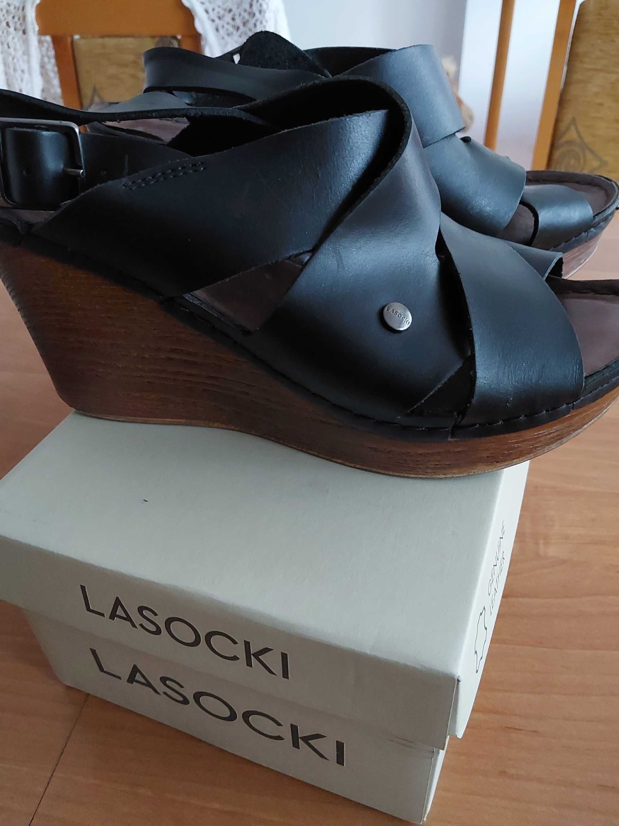 Sandały ze skóry naturalnej Lasocki
