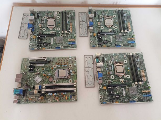 4 Motherboards Socket 1150 / 1155, C/ Cpu para peças ou reparação