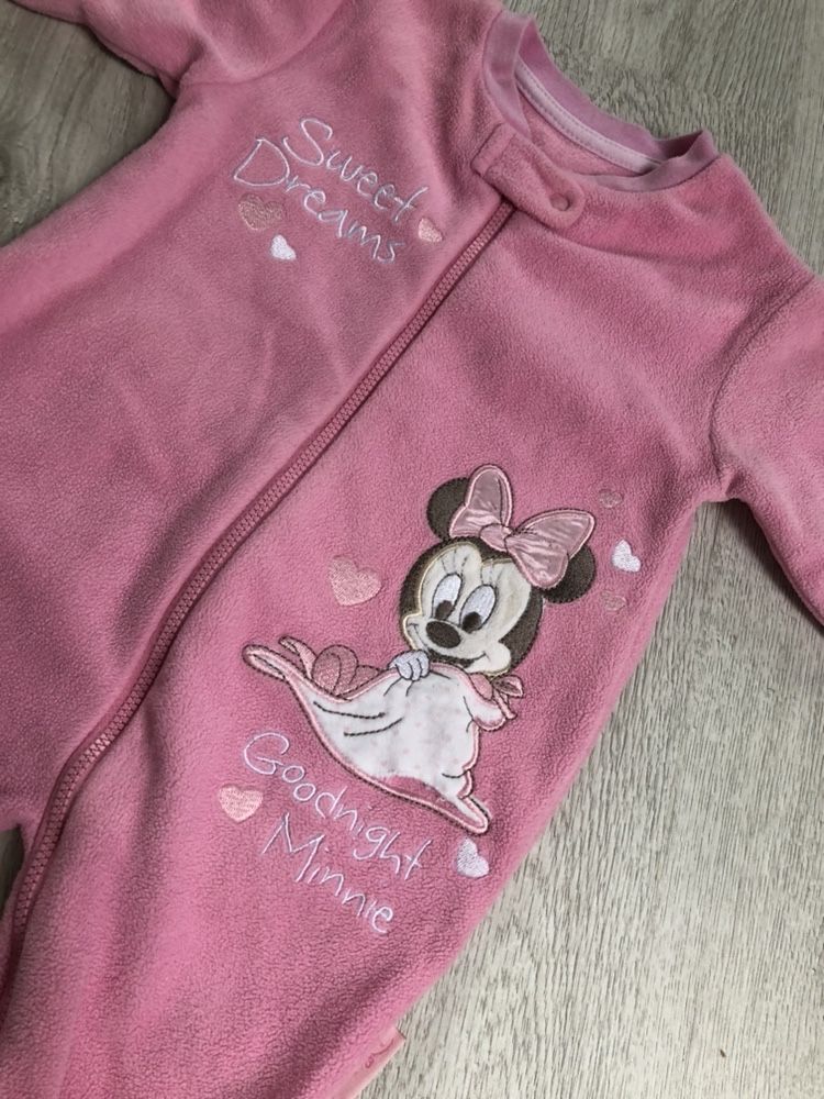 Pajacyk myszka mickey Disney minnie śpioszki rozmiar 0-3miesiace
