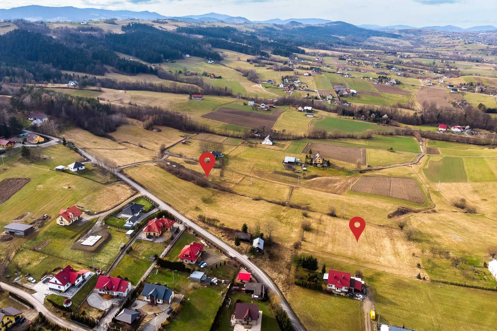 9,5 ara budowlana, Męcina, 15 min do Sącza lub Limanowej