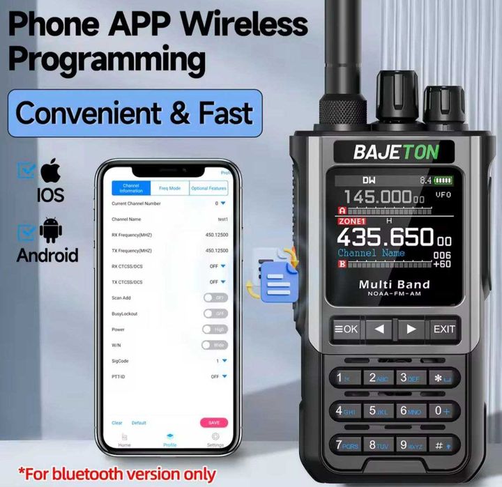 BJ-8300 UHF-VHF 10 Вт FM SW MW LW AM SSB CB Радіостанція Bluetooth New