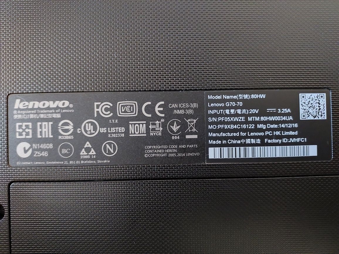 Ноутбук Lenovo g70-70