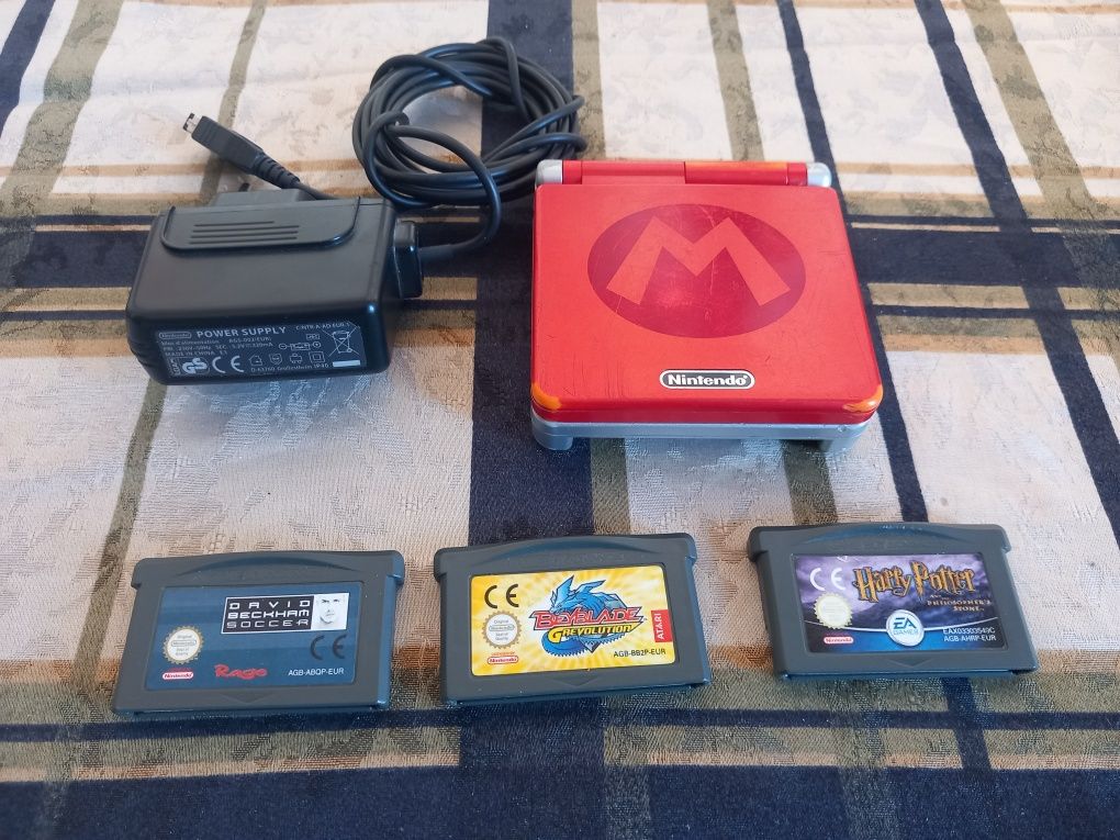 Gameboy advance sp edição Mário com jogos