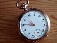 Srebrny zegarek kieszonkowy * PREVOTE ANCRE 15 RUBIS * platerowany Au