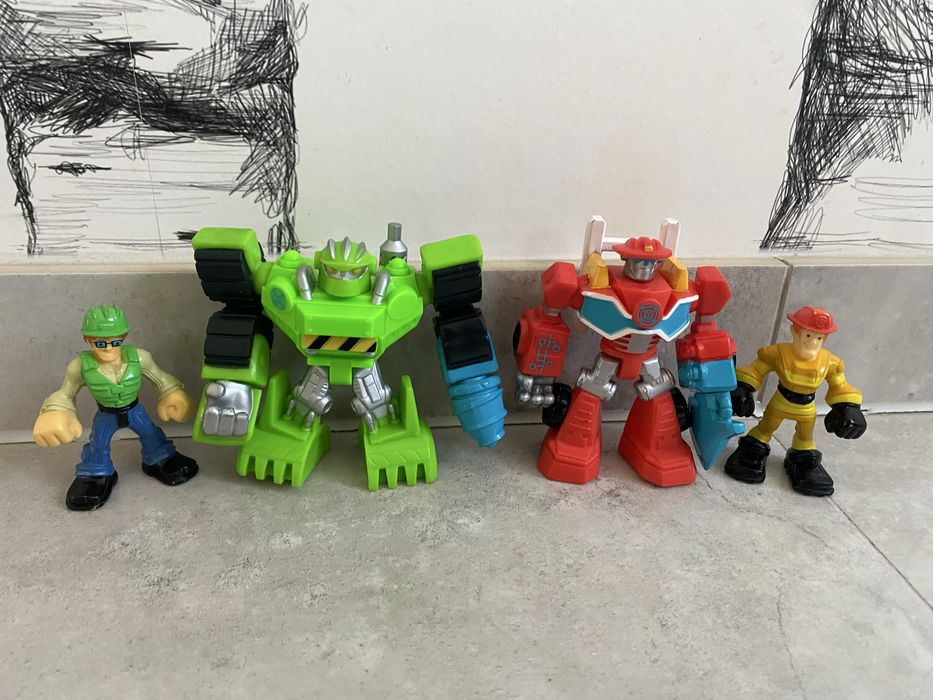 Zestaw 4 Figurek Transformers Rescue Bots – Boulder & Graham Burns