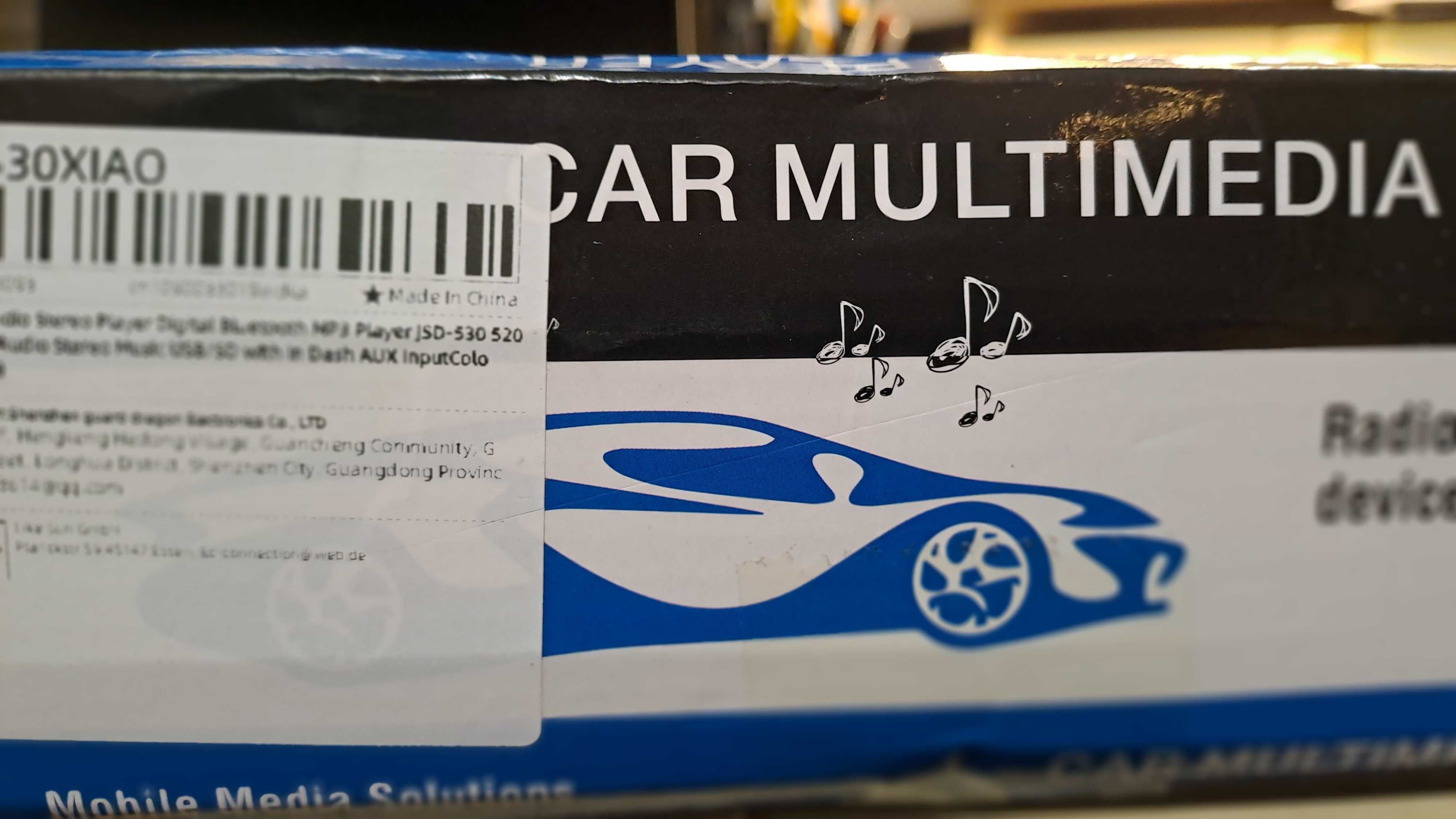 Leitor MP3 para carro com Bluetooth rádio, USB/TF card/. Novo.
