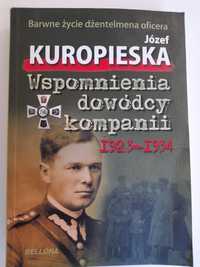 Książka Wspomnienia dowódcy kompanii 1923 - 1934 Józef Kuropieska