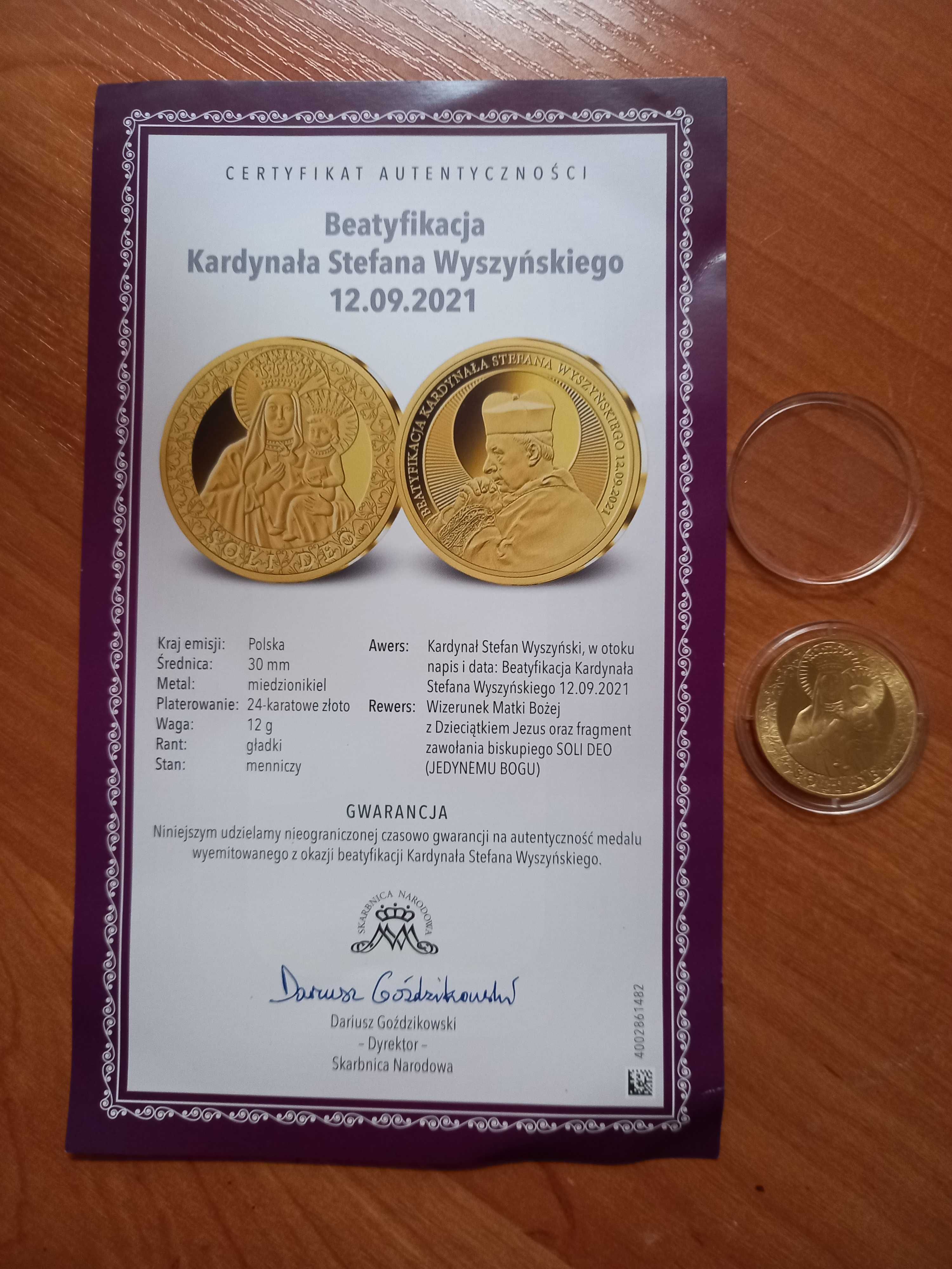 Pamiatkowy medal z wizerunkiem JANA PAWŁA II.