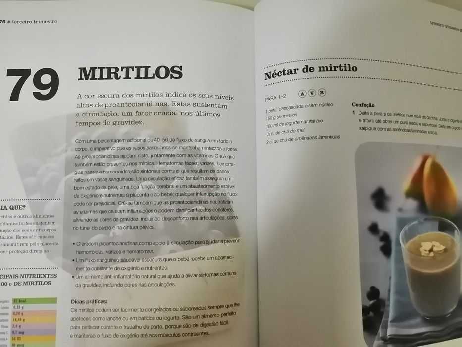 Livro "100 melhores alimentos para a gravidez"