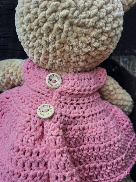 Miś pluszak pluszowy na szydełku handmade, prezent