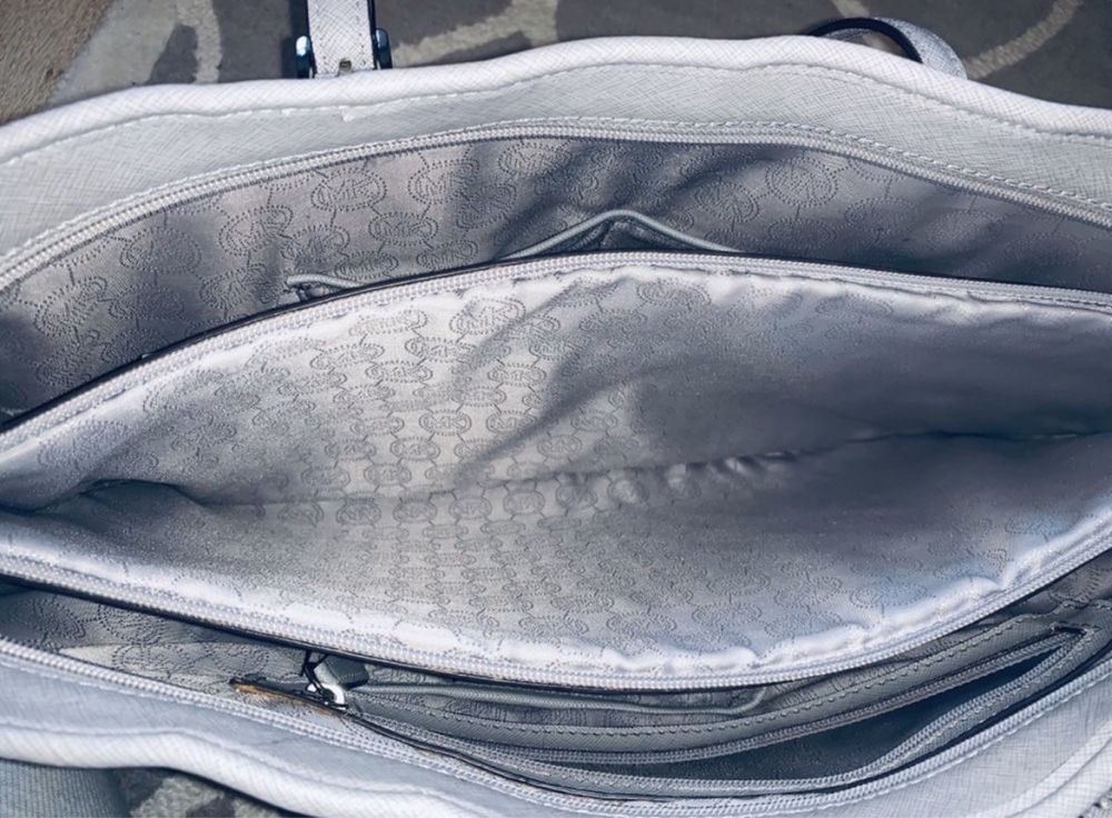 Michael Kors Jet Set szara torebka skóra