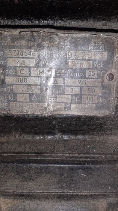 Silnik elektryczny 4,5kv nowa obniżona cena