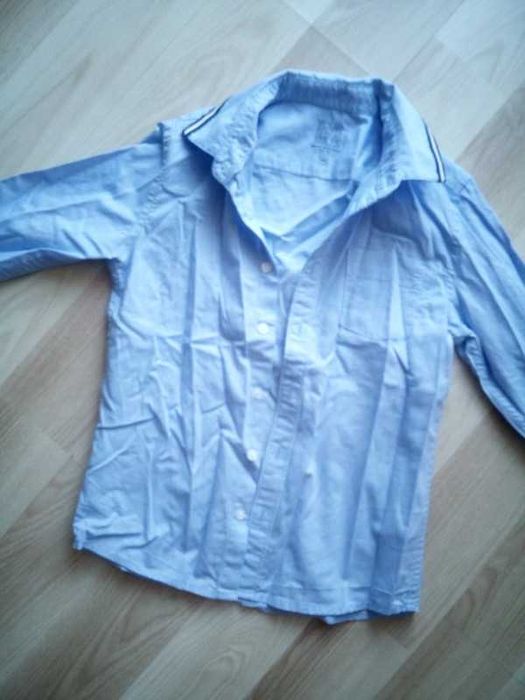 Elegancka bawełniana błękitna koszula dla chłopca Palomino 128