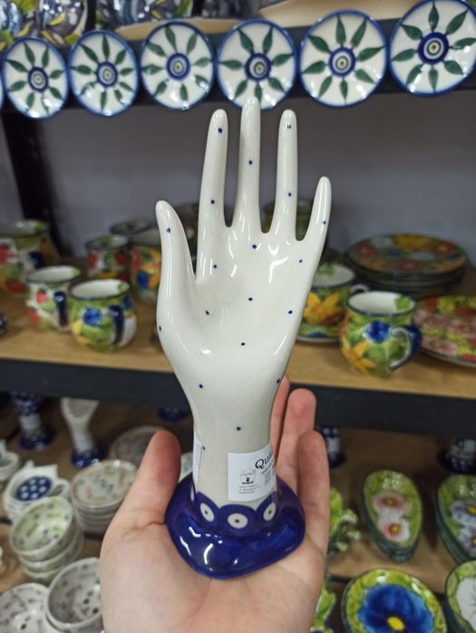 Rączka ceramiczna na biżuterię Ceramika Bolesławiec