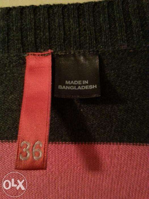 Sweter kardigan H&M długi S/M narzutka