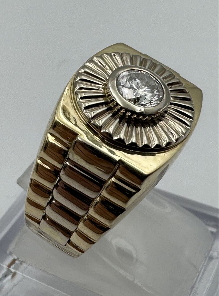 Złoty sygnet rolex diament 0,62 ct 585 7,92g r 22