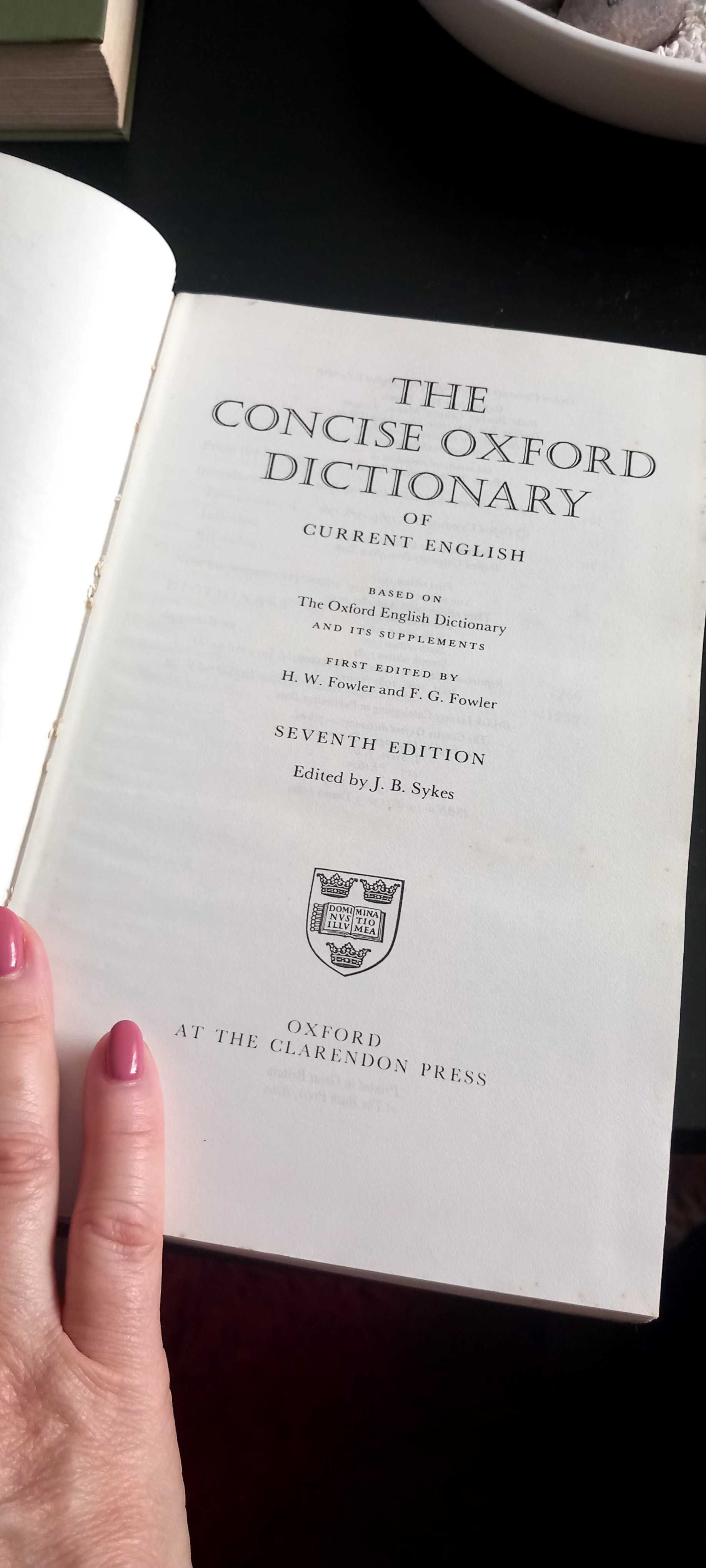 The Concise Oxford Dictionary of current English