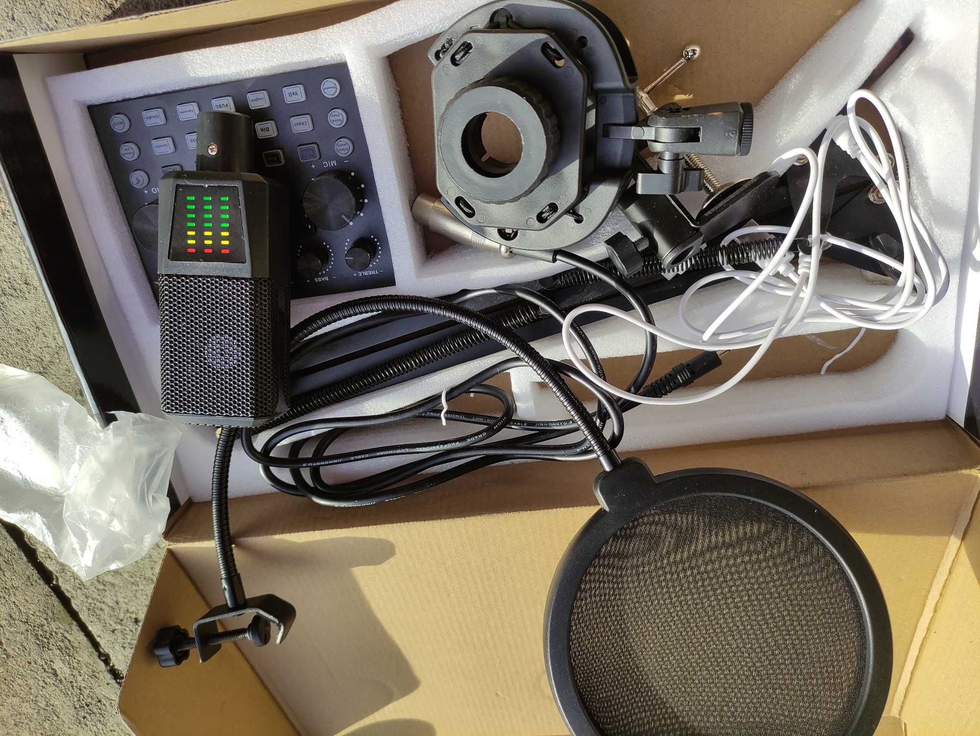 Mikrofon DJ Controller zestaw miksera Cozbuen kondensatorowy mikserem