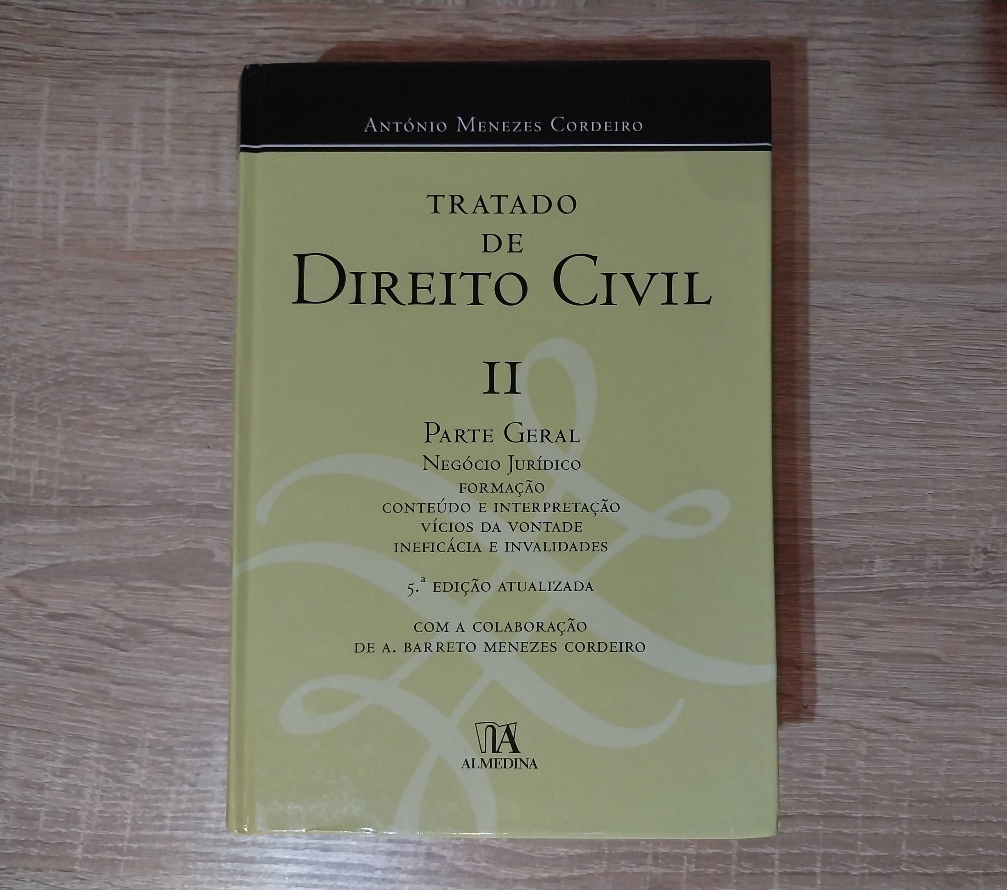 Livro Tratado de Direito Civil - António Menezes Cordeiro - Tomo II