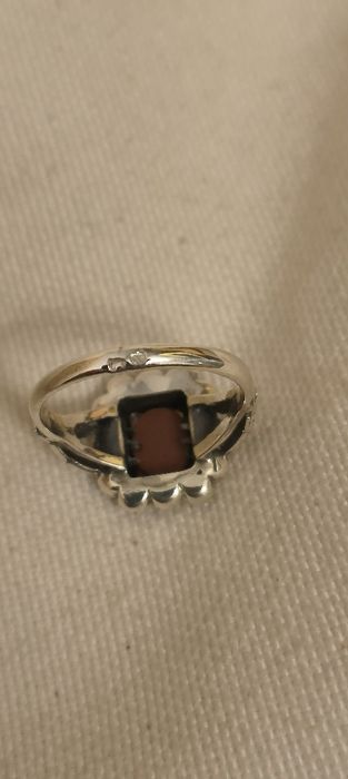 Anel em prata camafeu