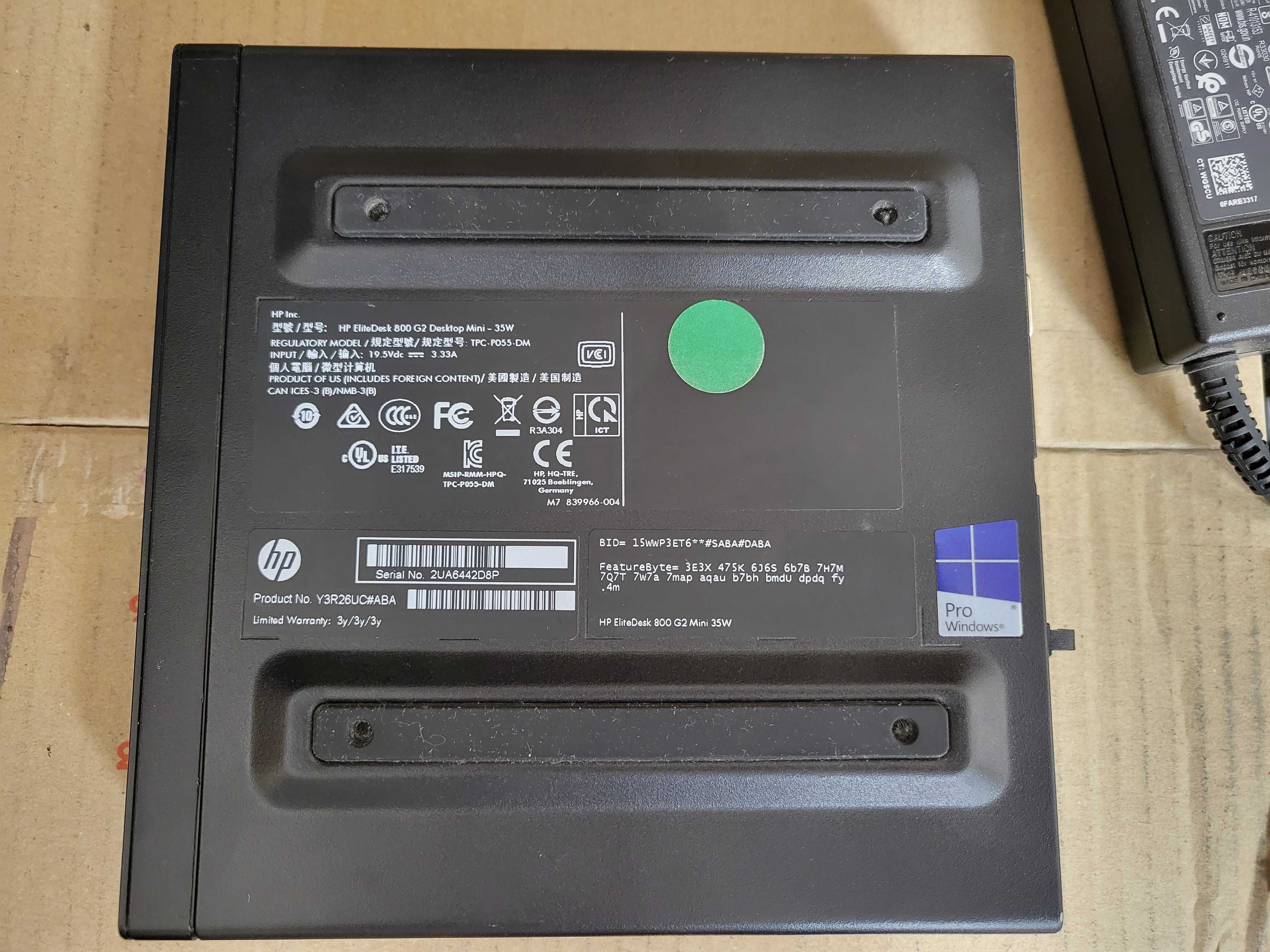 Міні ПК HP EliteDesk 800 G2 i5-6500t 8-128Gb m.2 nvme WIN11 компьютер