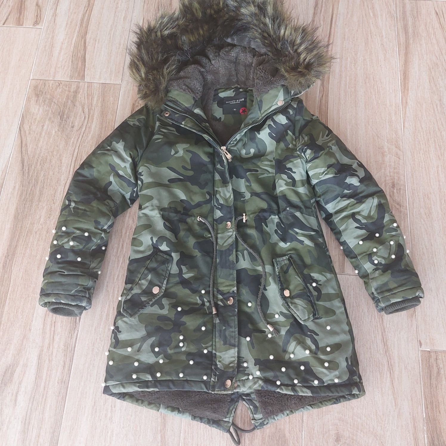 Kurtka zimowa parka rozmiar 158