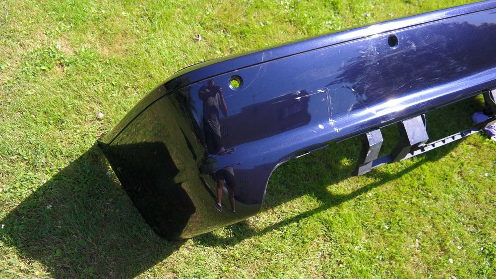 BMW E46 Coupe M-Pakiet – zderzak tył oryginał OE, skorupa, Orientblau