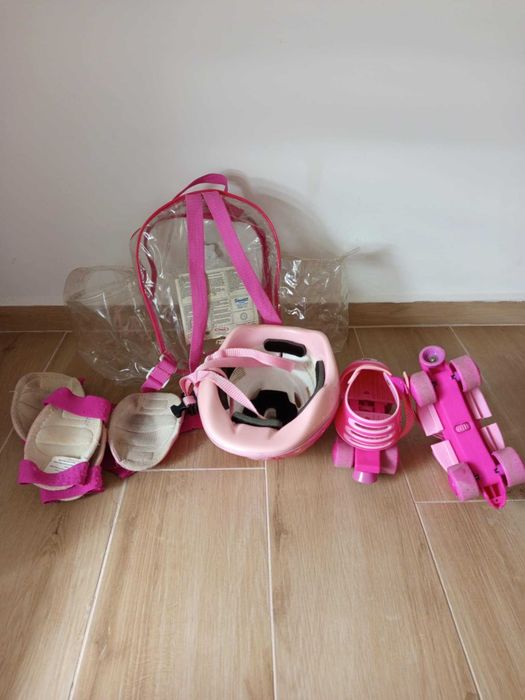 Zestaw Hello Kitty: wrotki, kask, ochraniacze, plecak dla dziewczynki