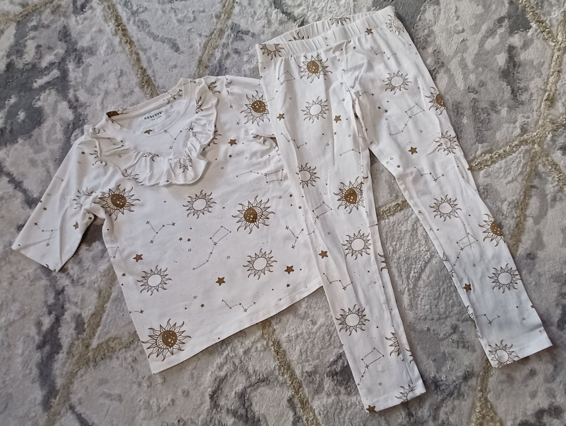 Reserved 122/128 dziewczęca piżama gwiazdy kosmos