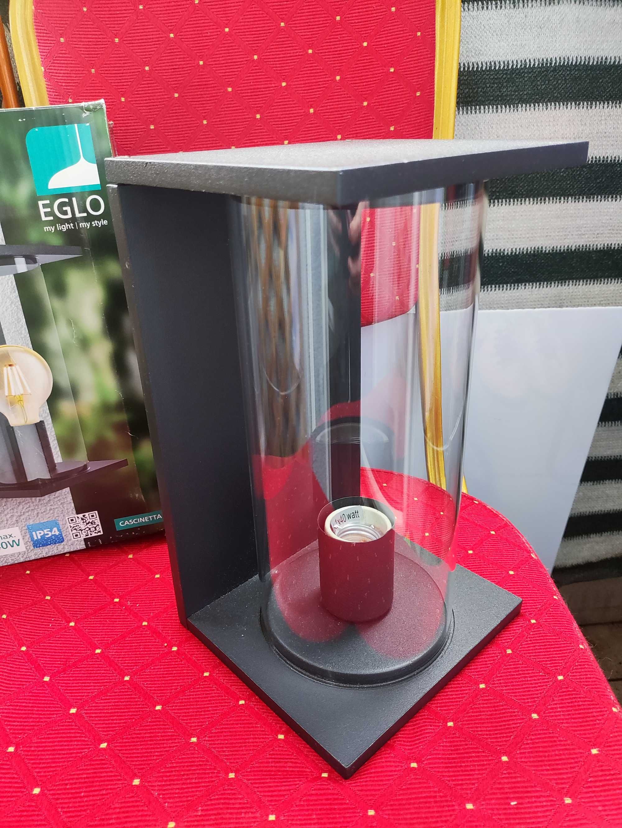 Lampa Ścienna na ścianę Elewacyjna czarna zewnętrzna Eglo Cascinetta