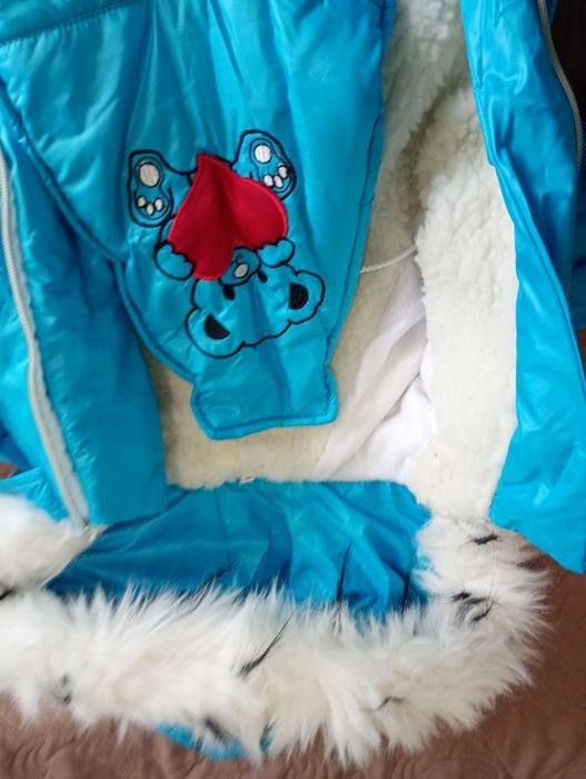 Дитячий зимовий комбінезон на овчині від народження до 2-х років+подар