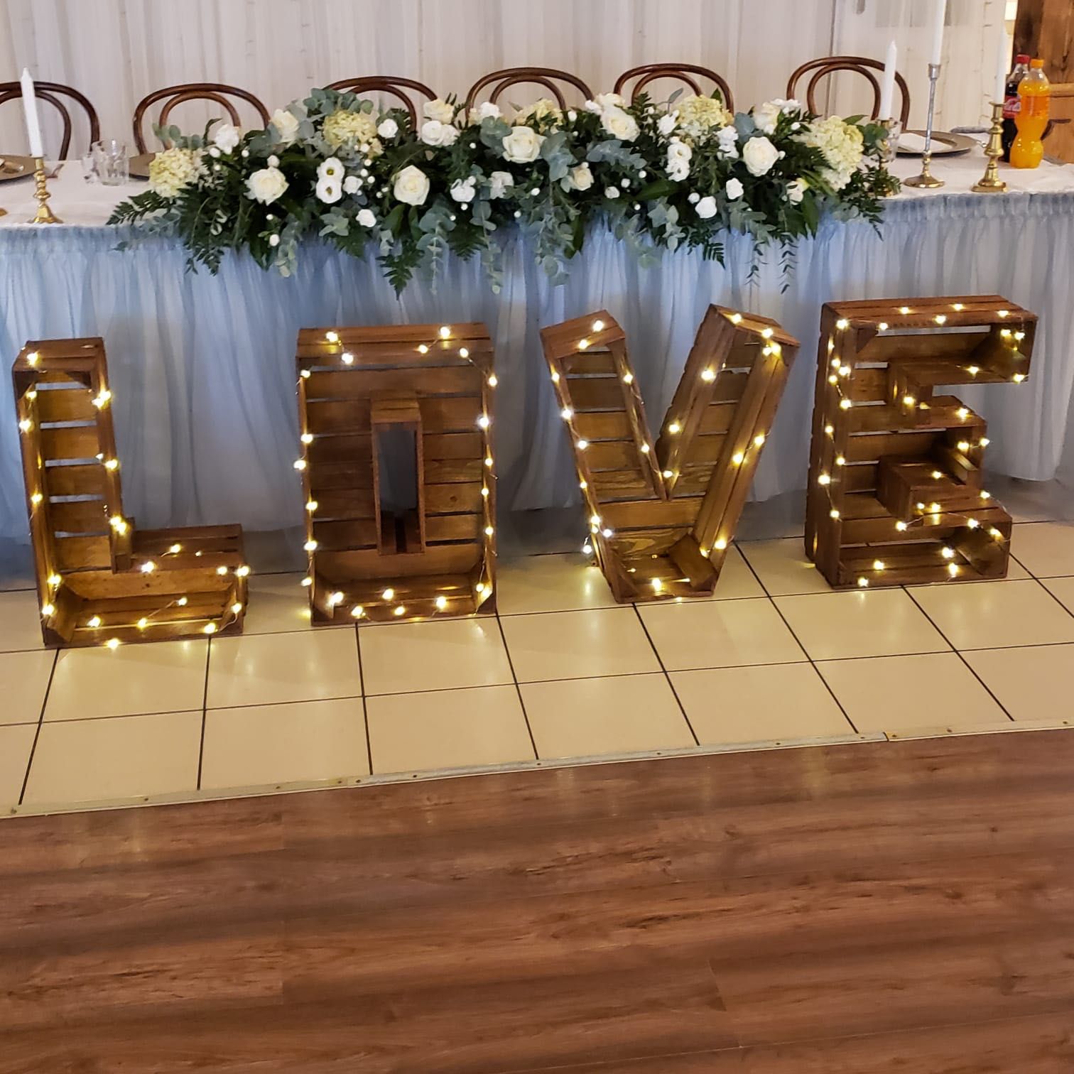 Drewniany napis LOVE na wesele w stylu boho ! Podświetlenie !