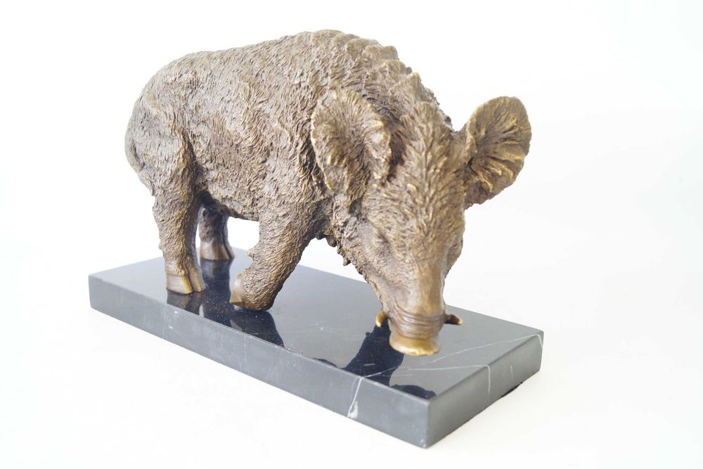 DZIK figura z brązu rzeźba Myśliwska dekoracja prezent